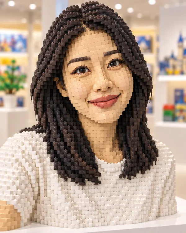 Brick Built: A statue of you built from tiny toy bricks