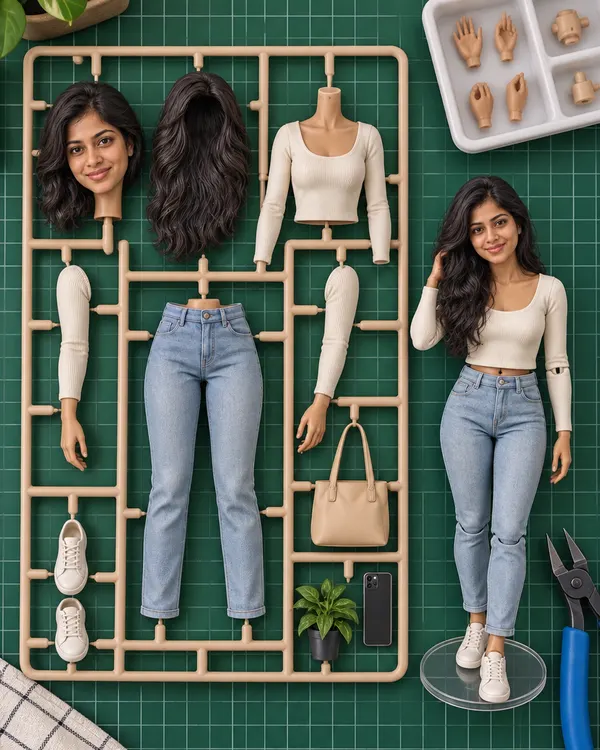 Model Kit: You as snap together parts on a plastic runner