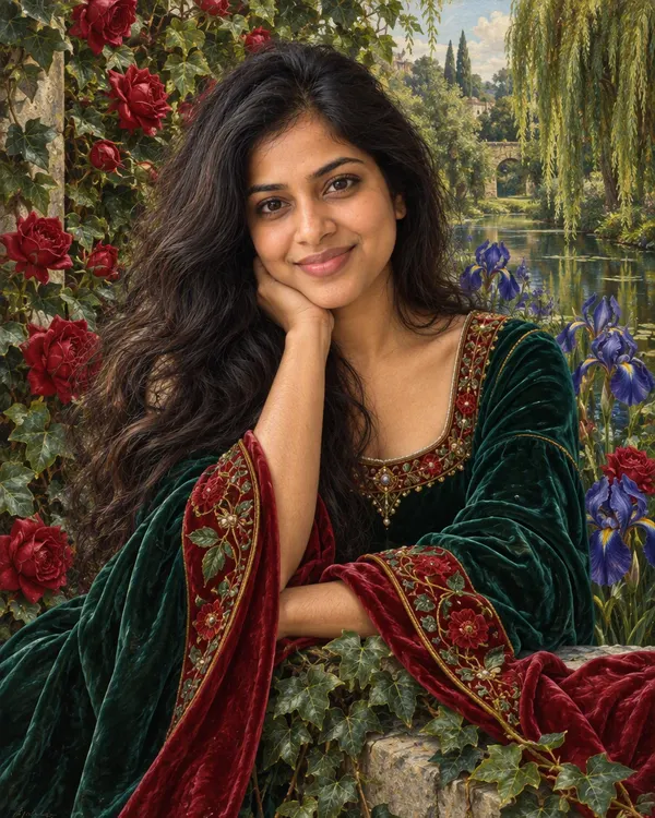 Pre Raphaelite Dream: Romantic, jewel toned and full of flowers