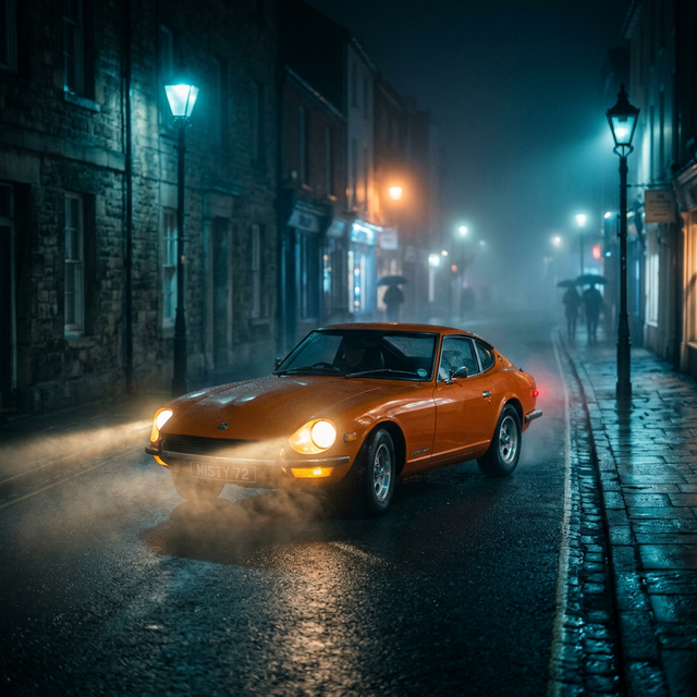 Vintage Orange Car